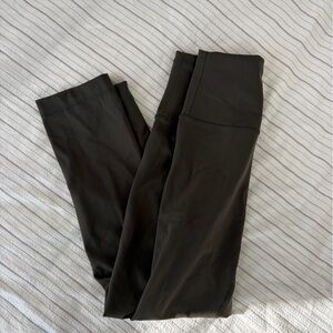 Lululemon Wunder Train Dark Olive ~23.5” (read description)